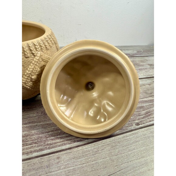 FTD 1910 Trinket Jar Candy Ginger Antique Porcelain Textured 7.5" Tall Vintage - Picture 10 of 14